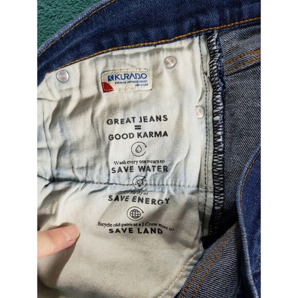 J Crew Jeans Size 32x26 Mens Blue Pants Stretch Denim Mid Rise 484 Slim Straight - Picture 5 of 15